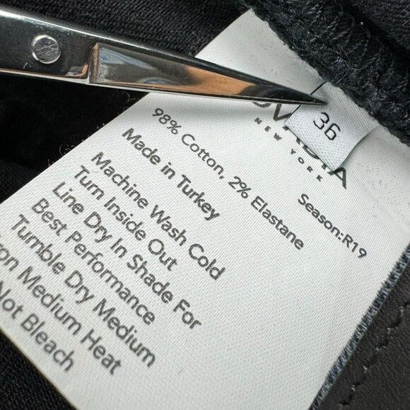 NWT Ovadia Blue Black Skinny 001 5 Pocket Cotton Elastane Jeans Mens Size 36X32 - Picture 4 of 10